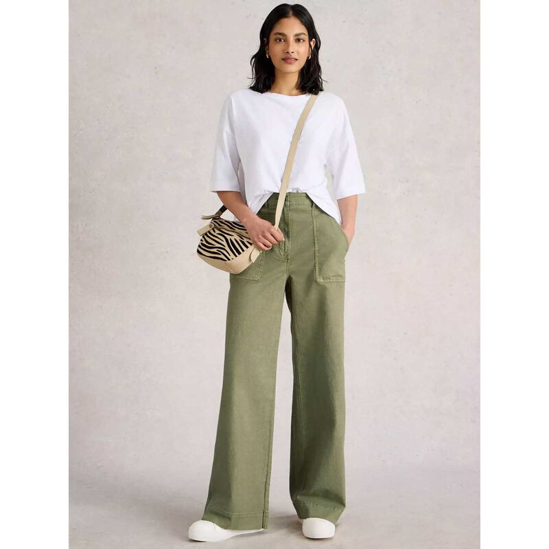 White Stuff Twister Chino Wide Leg Trouser image number 3